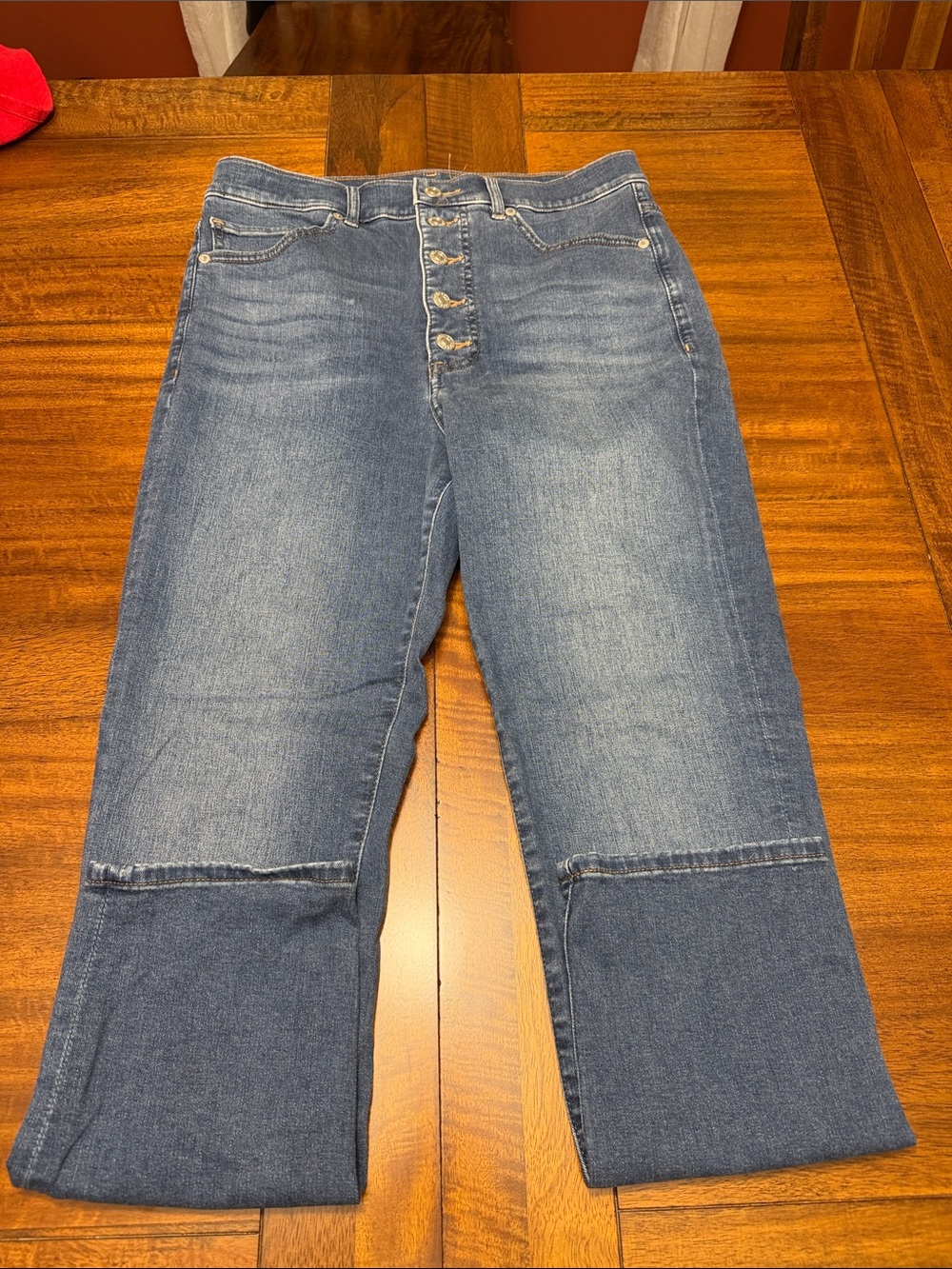 High-Rise Button-Fly Women’s Jeans — Medium Blue